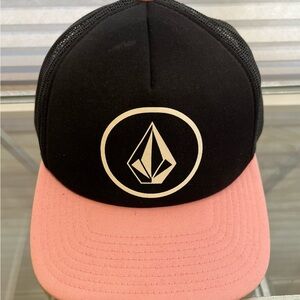 Volcom pink trucker hat